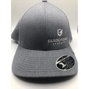 Guidepoint Security Gray Mesh Flexfit Baseball Hat 110 One Ten Embroidered